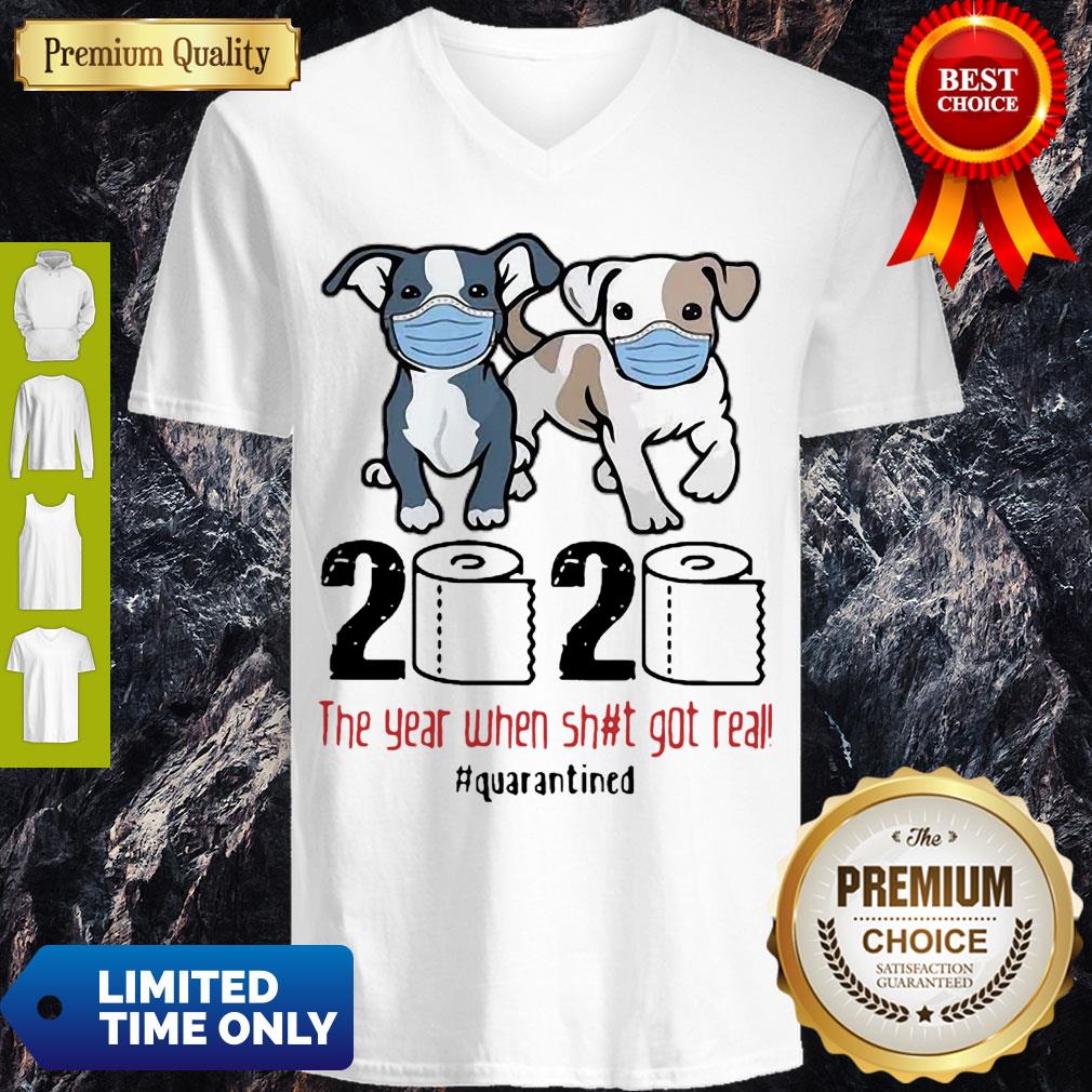 Cute Pit Bull 2020 The Year When Shit For Real Quarantined Shirt - Image 5