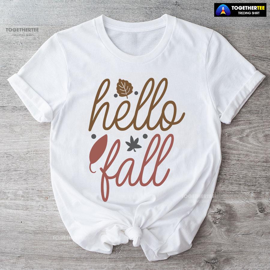 Hello Fall Thanksgiving T-Shirt - Image 4
