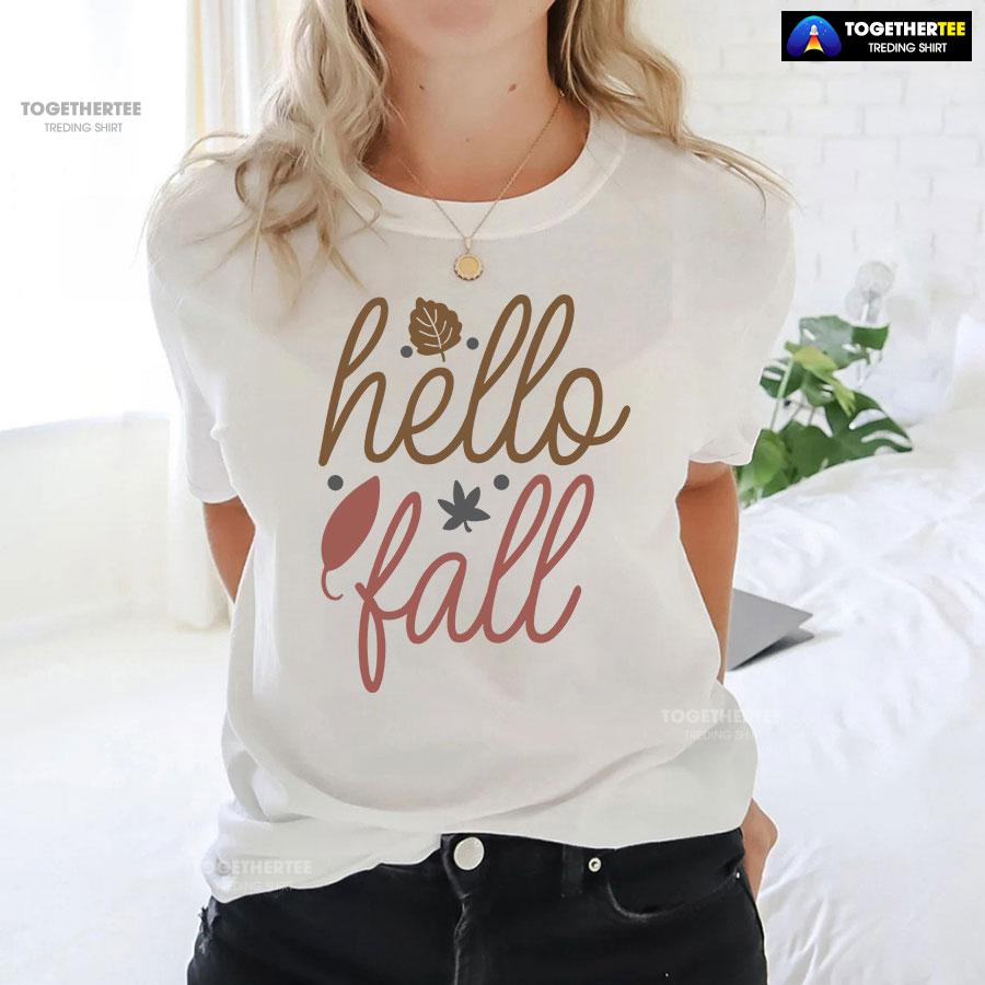 Hello Fall Thanksgiving T-Shirt - Image 3