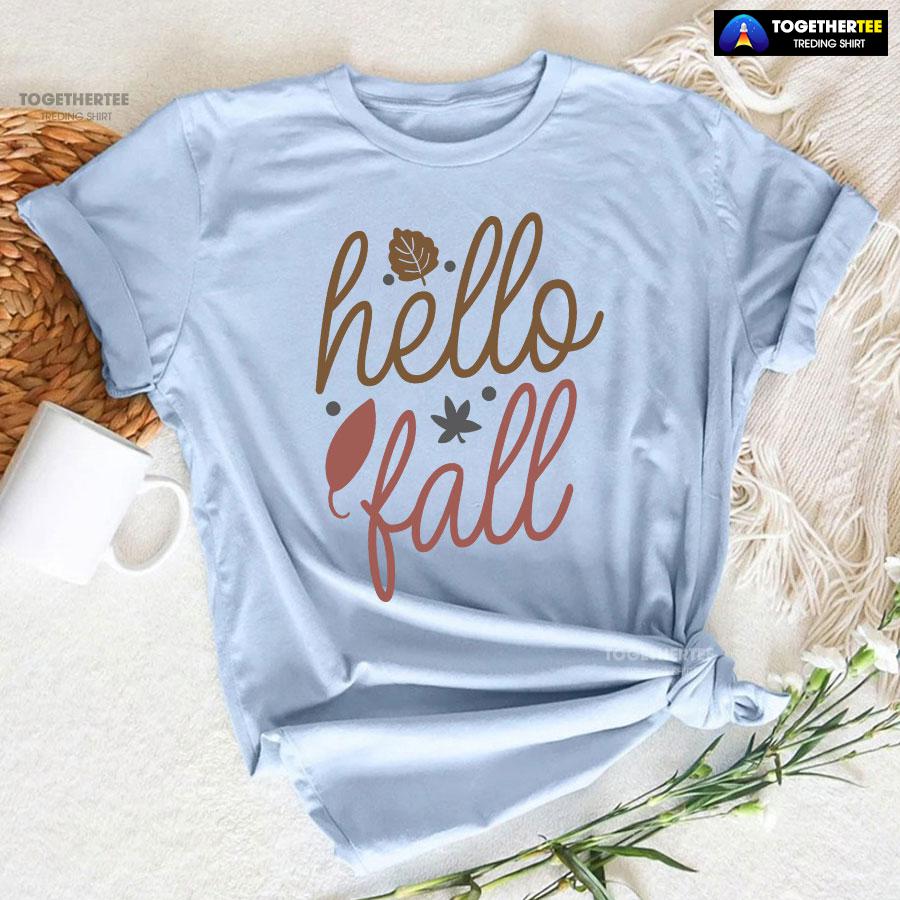 Hello Fall Thanksgiving T-Shirt - Image 6