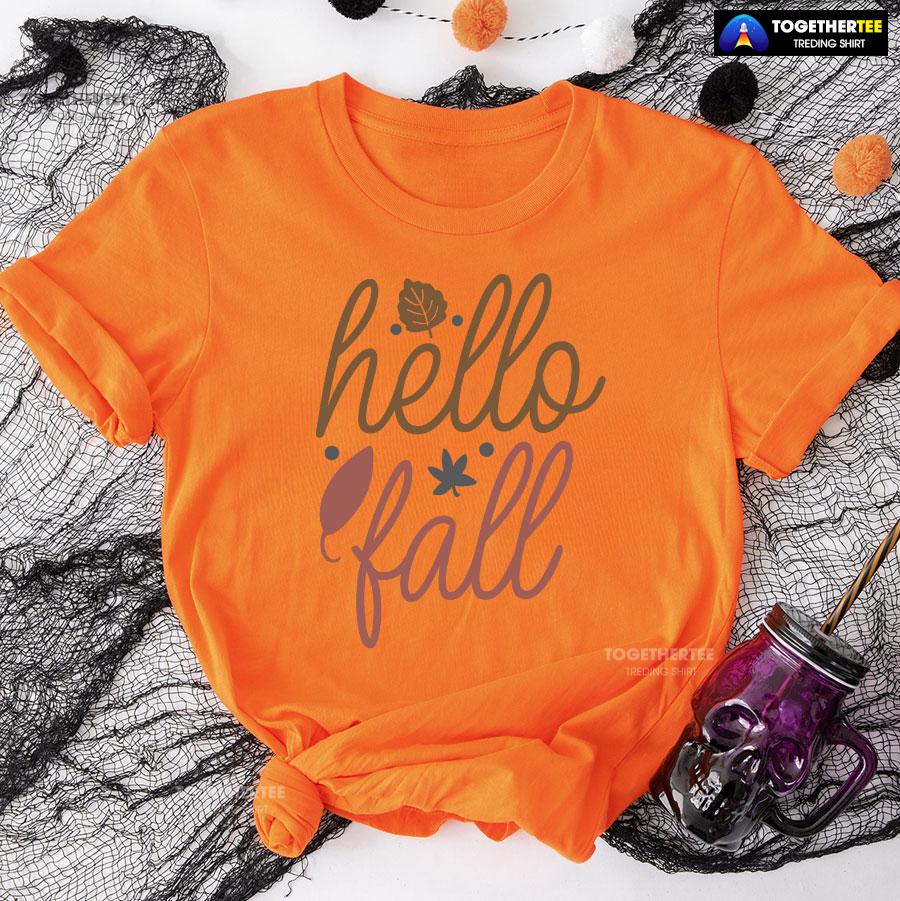 Hello Fall Thanksgiving T-Shirt - Image 9