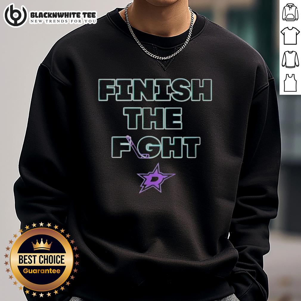 Premium Dallas Stars Hockey Finish The Fight T-Shirt - Image 5