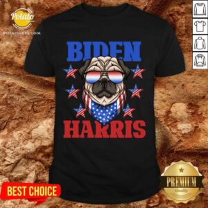 Premium Biden Harris 2021 Democrat American Flag Pug Dog Sunglasses Unisex Shirt