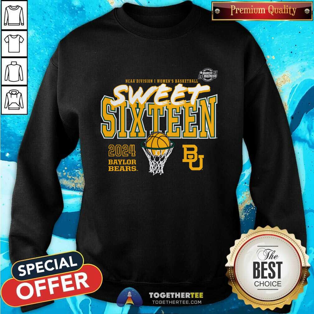 Baylor Bears 2024 NCAA Women's Basketball Tournament March Madness Sweet 16 Fast Break T-Shirt - Image 5