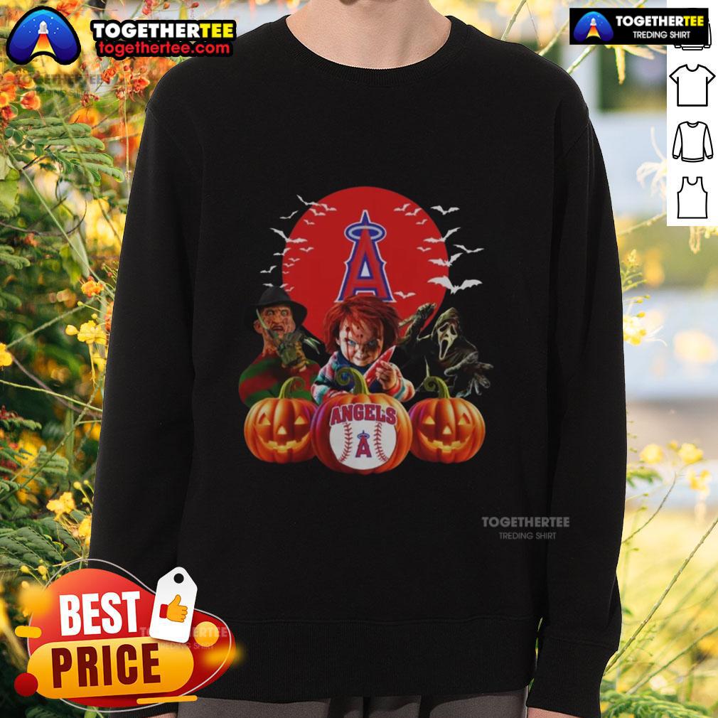 Hot Los Angeles Angels MLB Horror Movie Halloween T-Shirt - Image 5