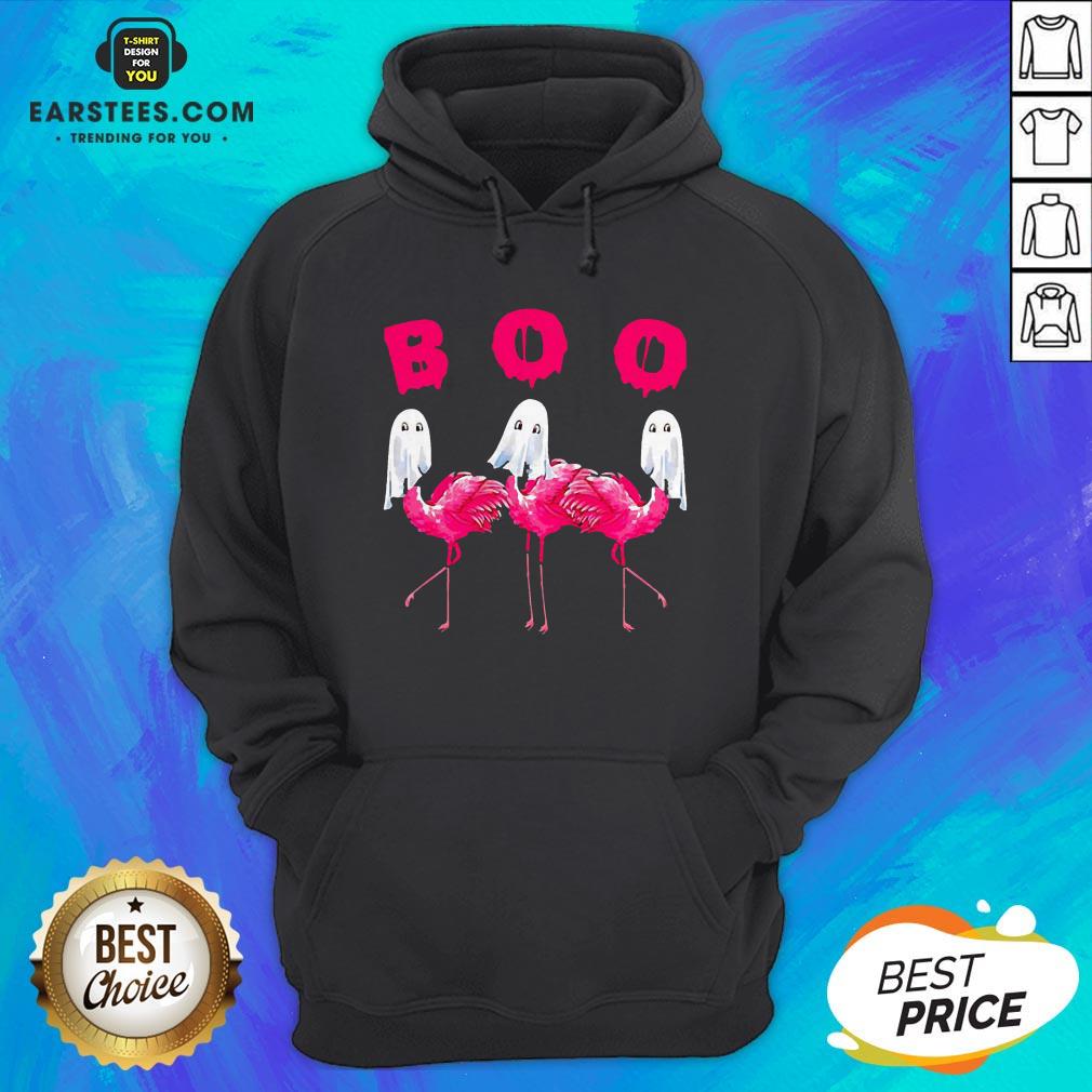 Funny Flamingo Boo Happy Halloween Shirt - Image 3