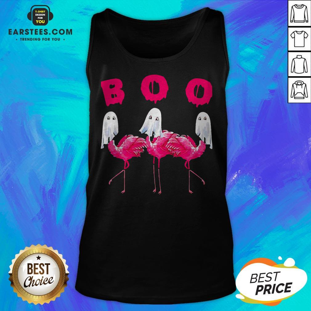 Funny Flamingo Boo Happy Halloween Shirt - Image 5