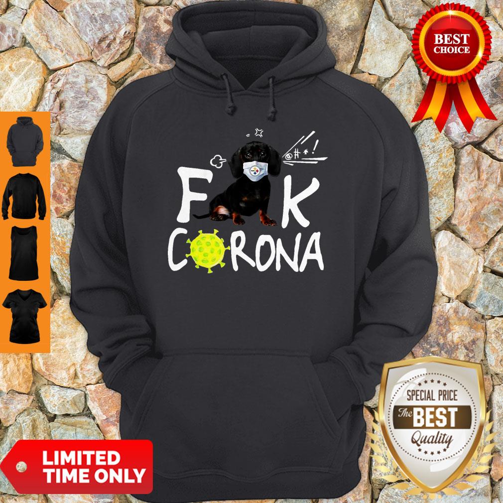 Official Pittsburgh Steelers Dachshund Fuck Corona Shirt - Image 2