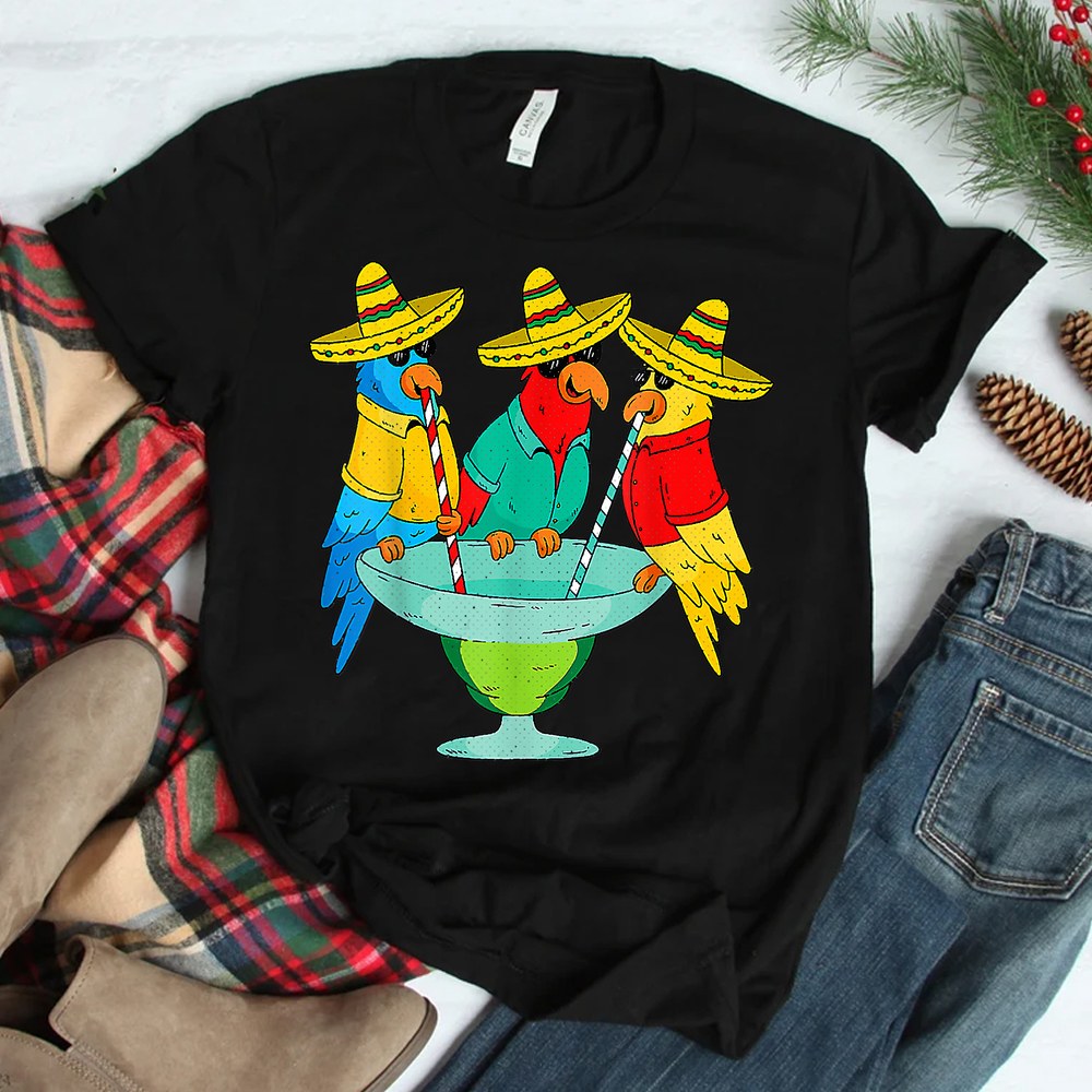 Parrot Cinco De Mayo Funny Drinking Tequila Mexican Fiesta Shirt