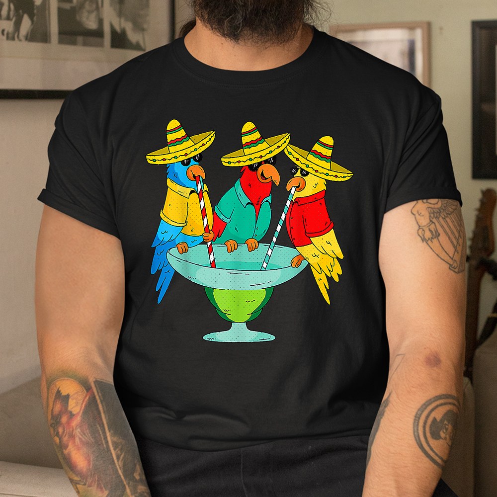 Parrot Cinco De Mayo Funny Drinking Tequila Mexican Fiesta Shirt - Image 3