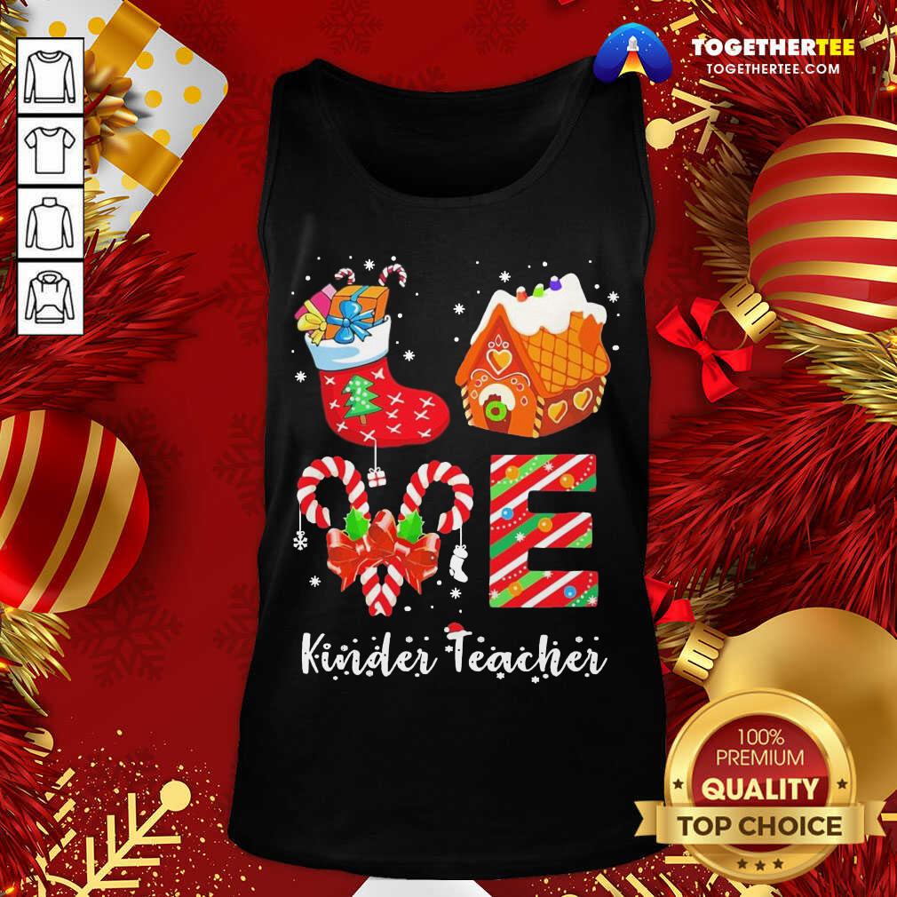 Pretty Love Socks House Kinder Teacher Merry Christmas Shirt - Image 3