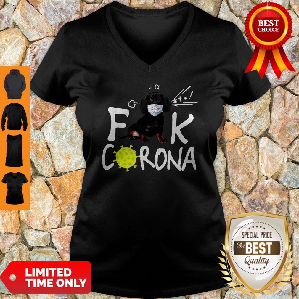 Official Pittsburgh Steelers Dachshund Fuck Corona Shirt - Image 3