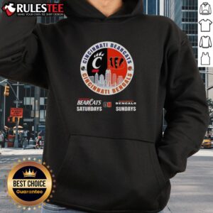 Alternative view of Nice Cincinnati Sports Bearcats Saturdays On Bengals Sundays Skyline T-Shirt