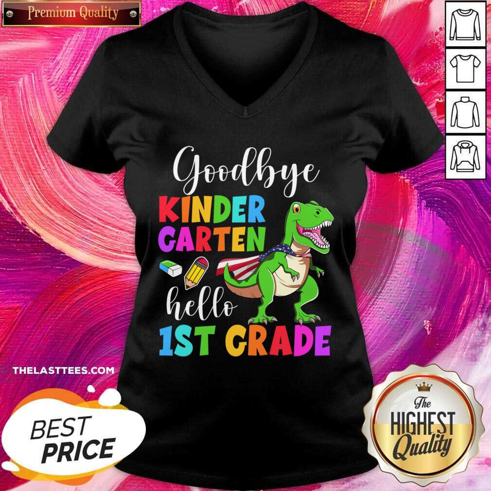 Good Bye Kinder Caten Hello 1st Grade Shirt - Image 5