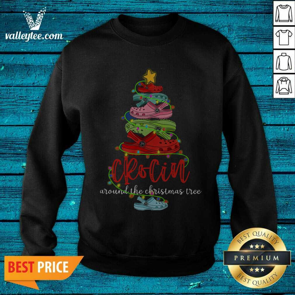 Lovely Sandals Crocin Around The Christmas Tree Shirt - Image 2