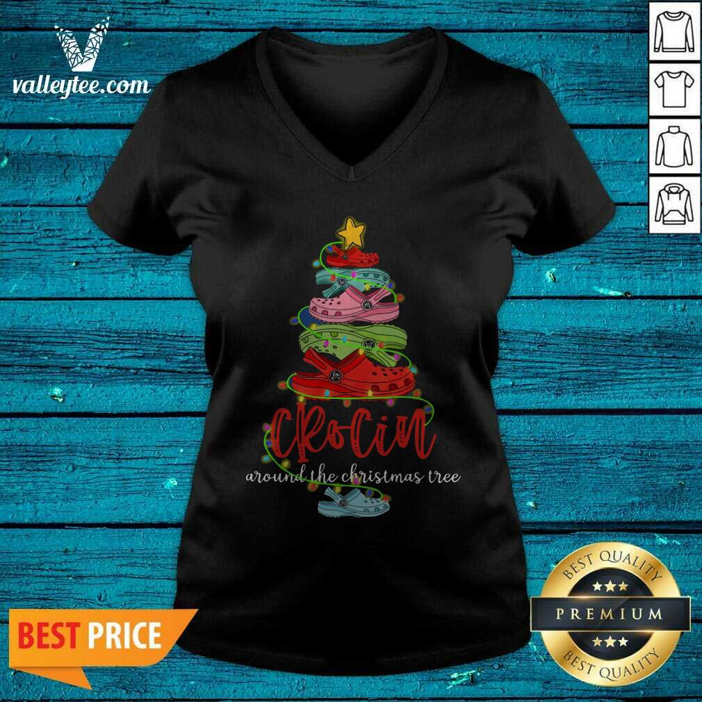 Lovely Sandals Crocin Around The Christmas Tree Shirt - Image 4