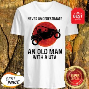 Alternative view of Nice Never Underestimate An Old Man With UTV Sunset Shirt