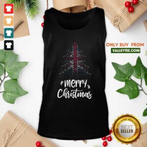 Alternative view of Good Tree England Flag Merry Christmas Shirt