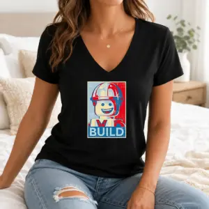 Alternative view of Original Lego Construction Worker Lego Hope Shirt
