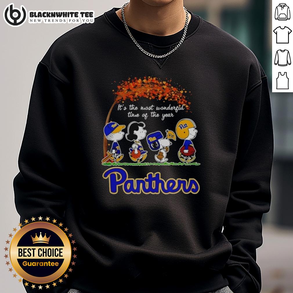 Awesome Pitt Panthers The Most Wonderful Time Of The Year Halloween T-Shirt - Image 4