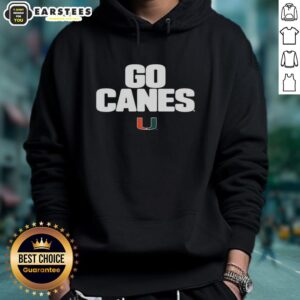 Alternative view of Hot Miami Hurricanes Team Slogan Go Canes T-Shirt