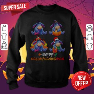 Alternative view of Awesome Eeyore Happy Hallothanksmas Shirt
