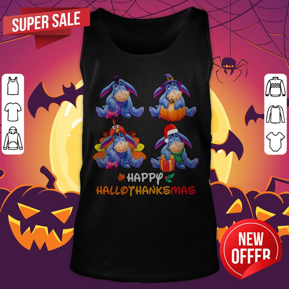 Awesome Eeyore Happy Hallothanksmas Shirt - Image 5
