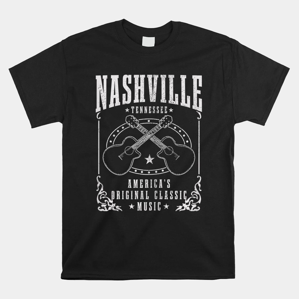 Nashville Tennessee Country Music City Guitar Shirt - Image 4