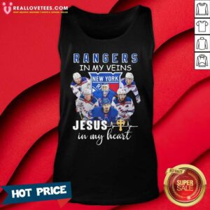 Alternative view of Pro The New York Rangers Team Players In My Veins Jesus In My Heart Shirt