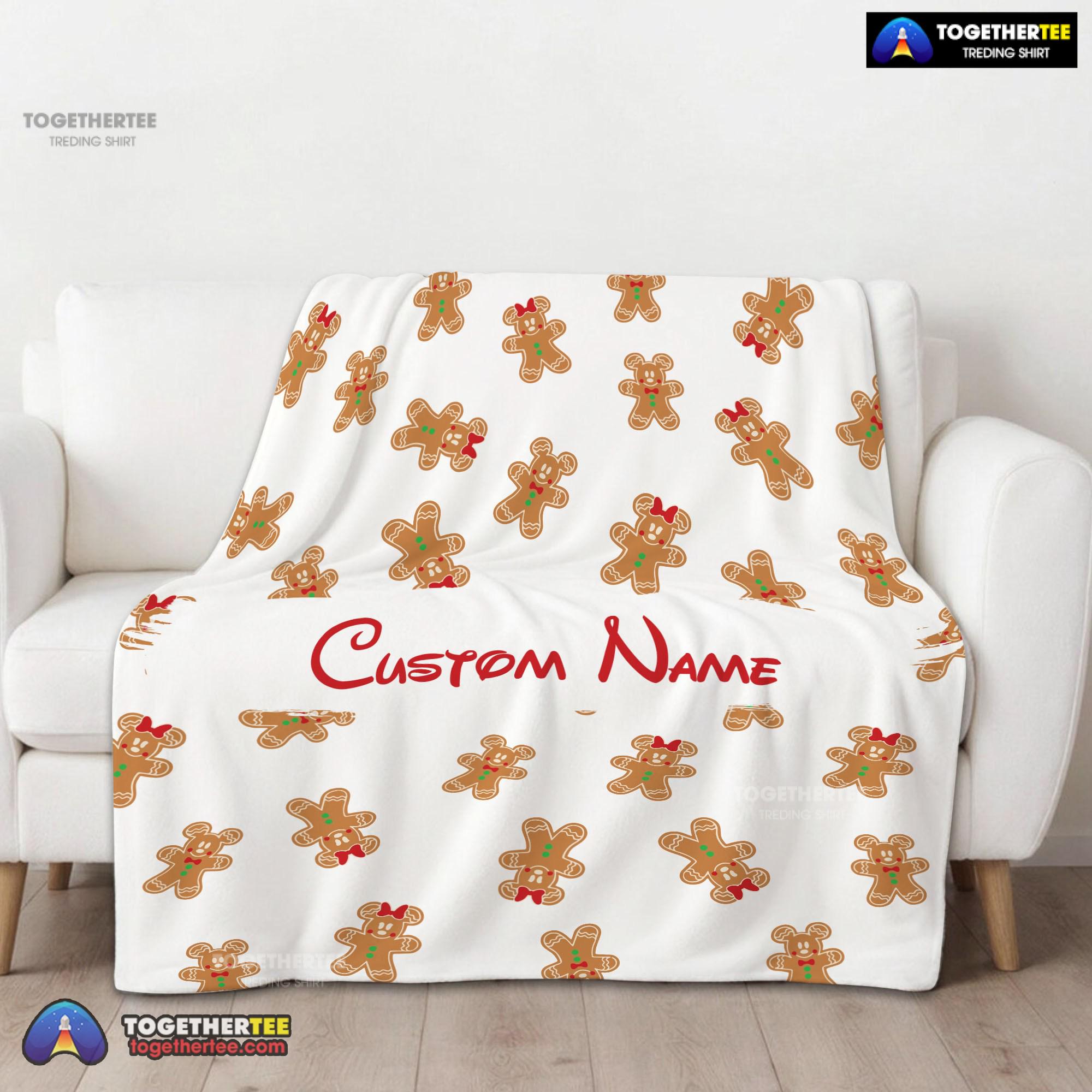 Official Mickey Mouse Gingerbread Delight Blanket Fleece Customized Blanket - Image 2