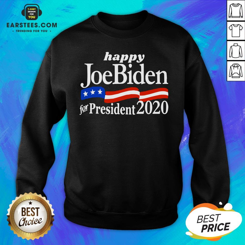 Top Happy Joe Biden For President 2020 American Flag Shirt - Image 5