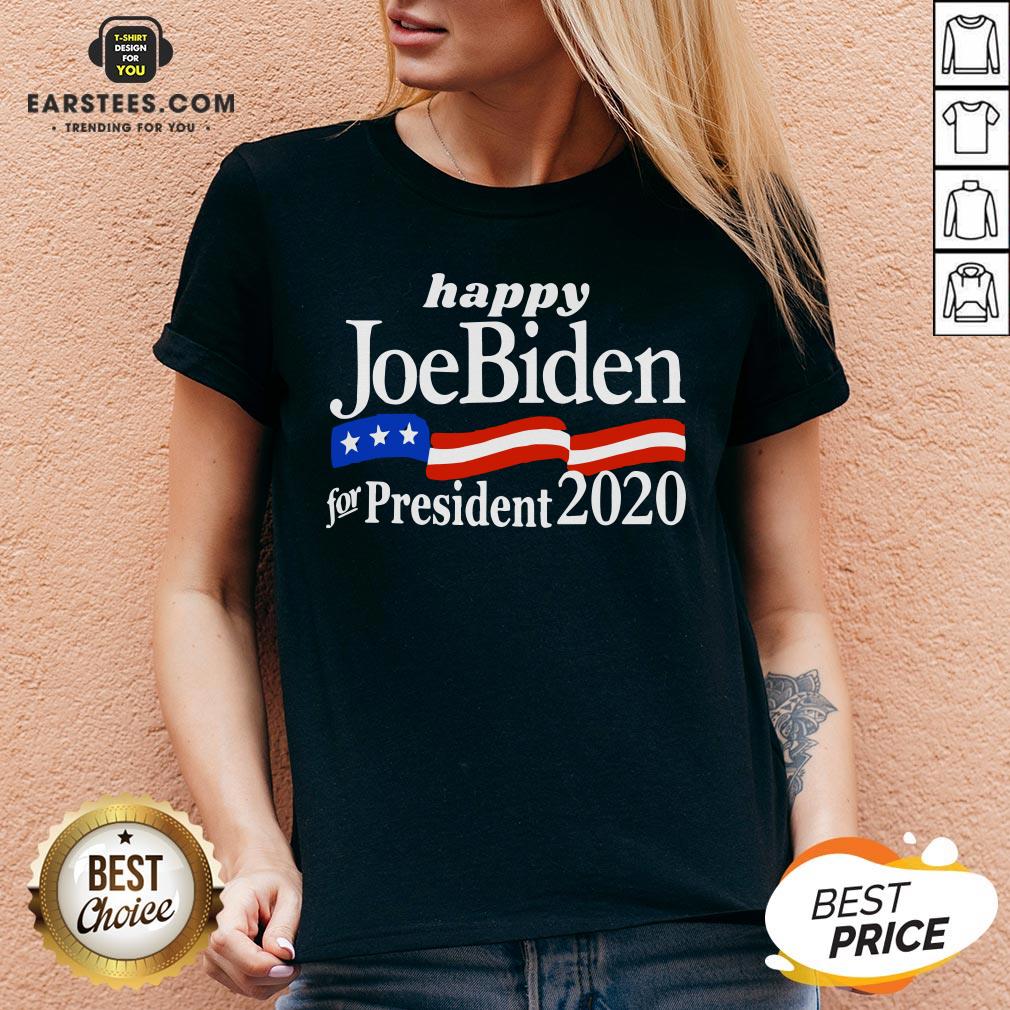 Top Happy Joe Biden For President 2020 American Flag Shirt - Image 3