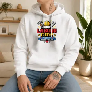 Alternative view of Awesome Pixel Art Happy Labour Day Thank You Workers Shirt