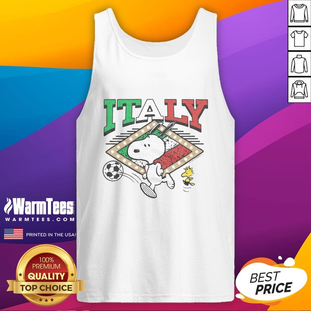 Cute Peanuts Snoopy X Italy Soccer T-Shirt - Image 4