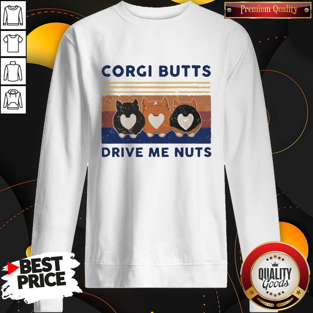 Corgi Butts Drive Me Nuts Vintage Shirt - Image 3