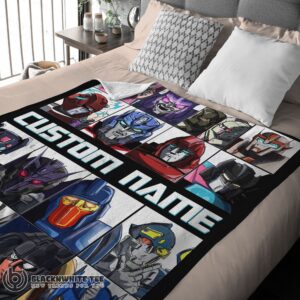 Alternative view of Cartoon Transformers Characters Blanket Fleece Customized Premium Blanket