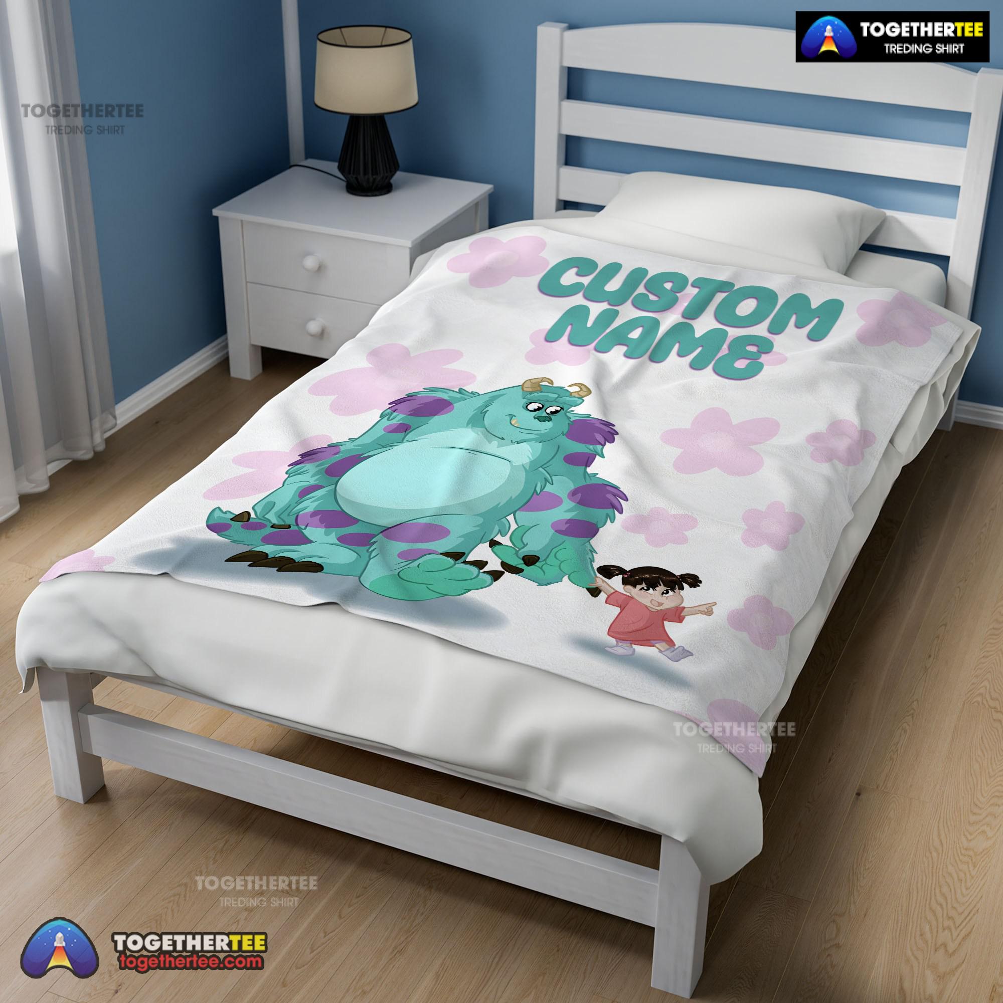 Official Disney Sulley & Boo Monsters Inc Blanket Fleece Customized Blanket - Image 2