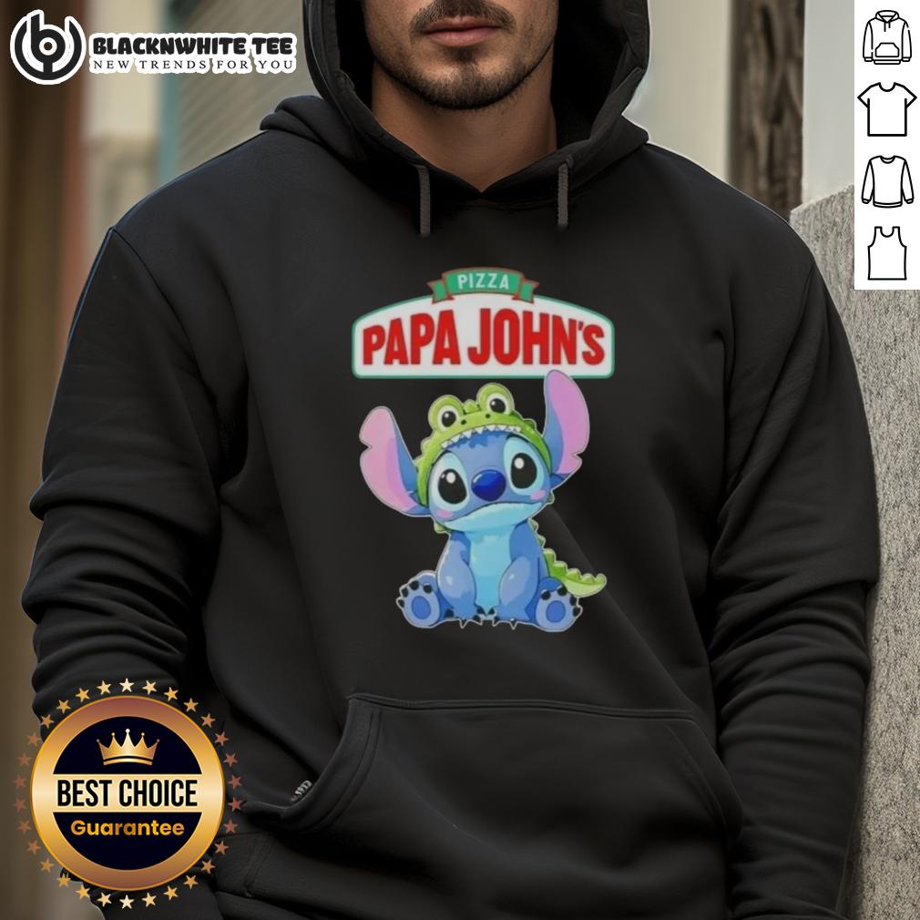 Awesome Stitch Cosplay Crocodile X Pizza Papa John's T-Shirt - Image 2