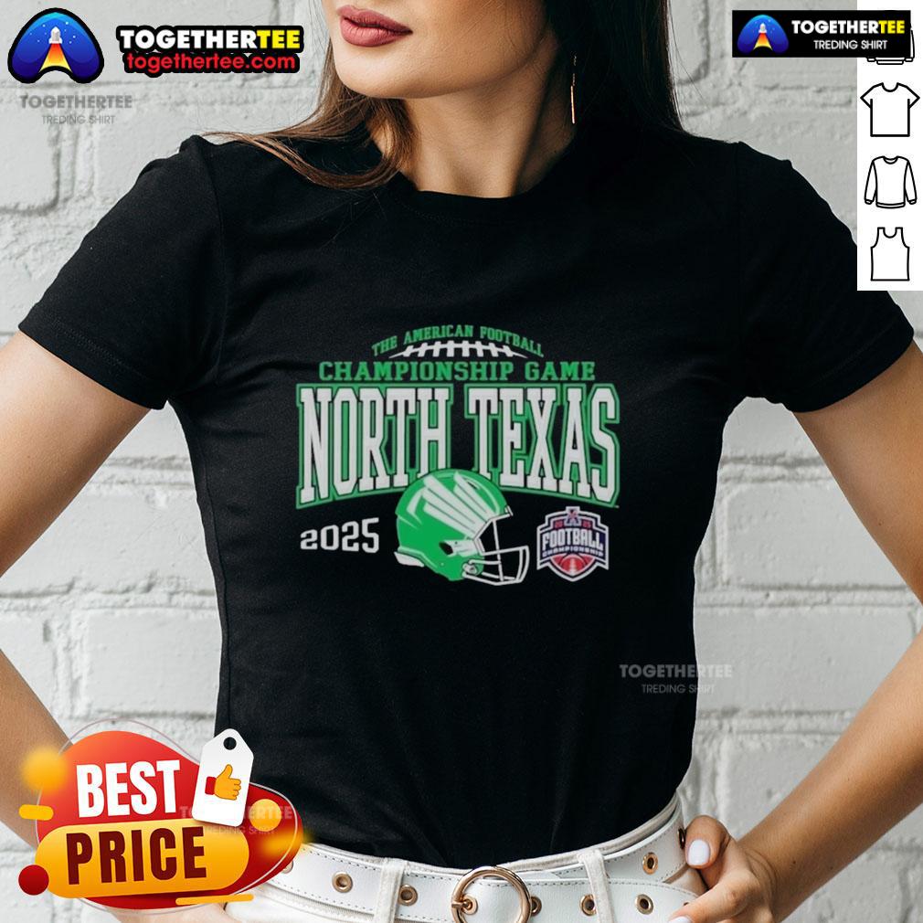 Nice North Texas Mean Green 2025 AAC Football Championship Bound Shirt - Image 3