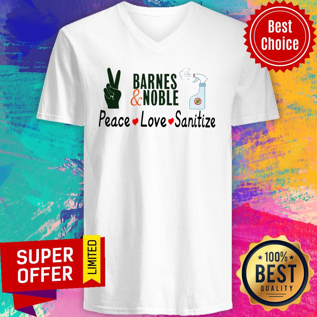 Awesome Barnes And Noble Peace Love Sanitize Shirt - Image 4
