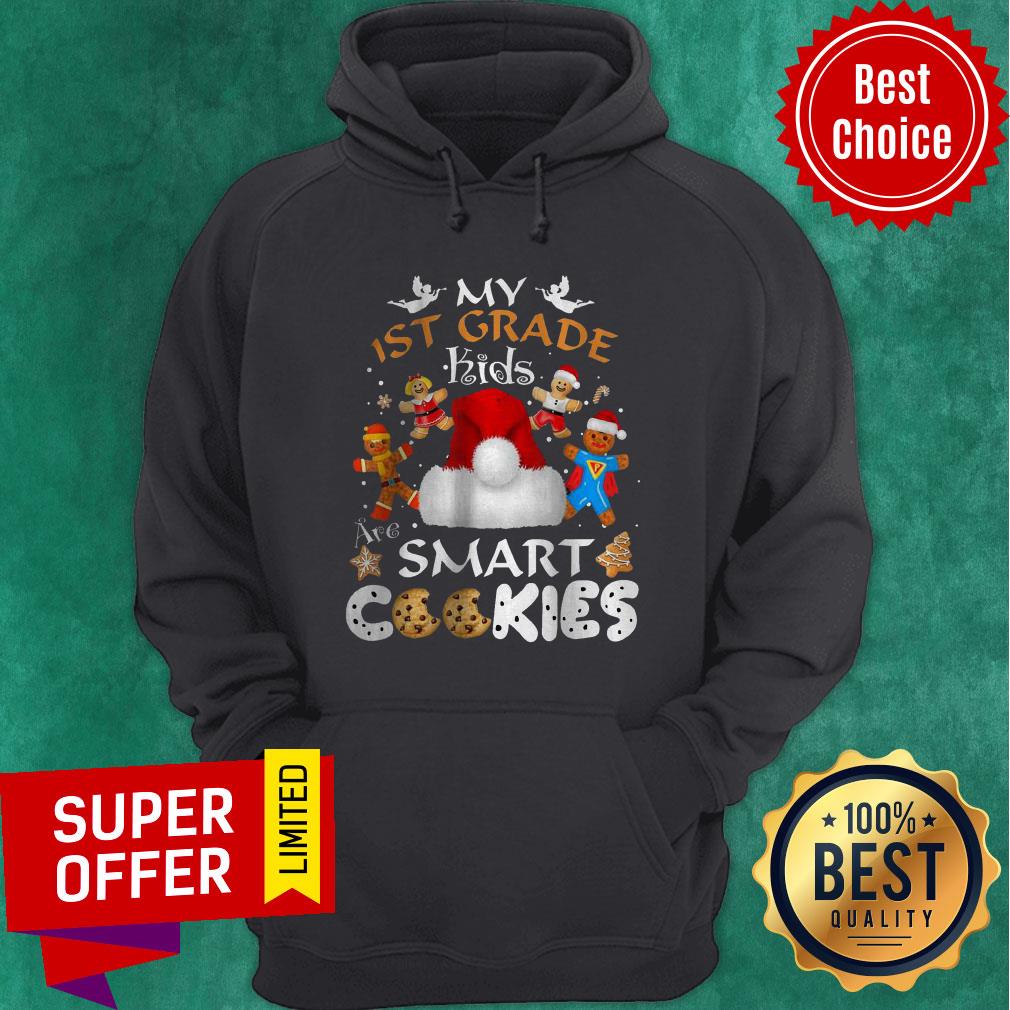 Official 1st Grade Teacher Christmas Smart Cookies Shirt - Image 2