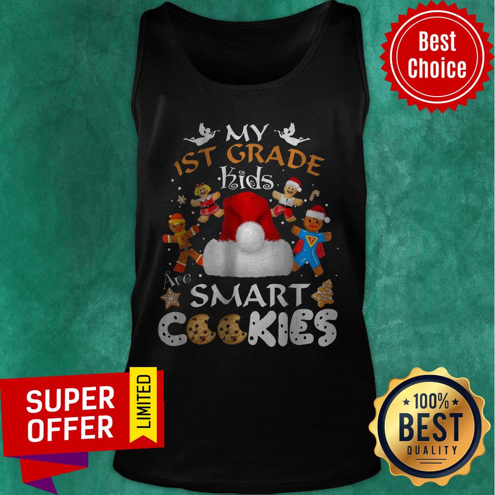 Official 1st Grade Teacher Christmas Smart Cookies Shirt - Image 4