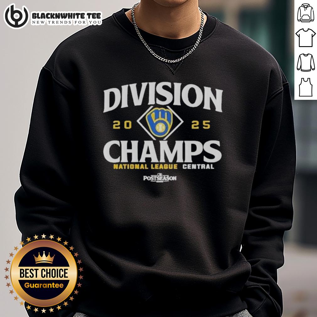 Nice Milwaukee Brewers National League Central Division Champions 2025 T-Shirt - Image 5