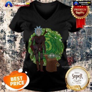 Alternative view of The Mandalorian And Baby Yoda Crossover Rick And Morty The Child Shirt