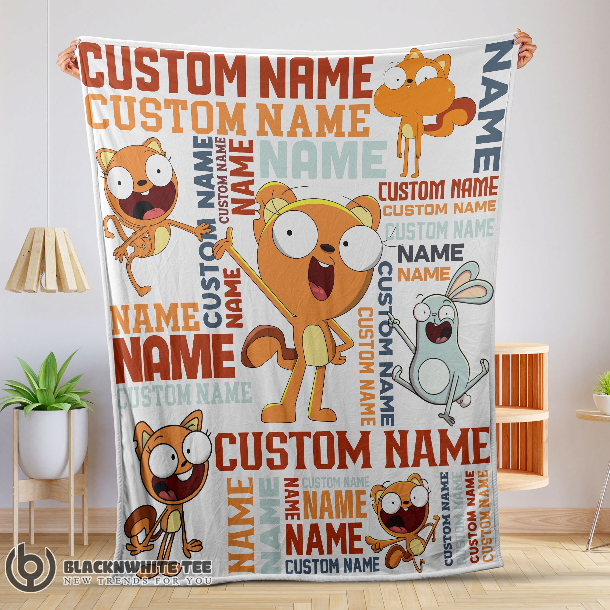 Cute Perfect Disney Kiff Chatterley & Barry Buns Blanket Fleece Customized Blanket