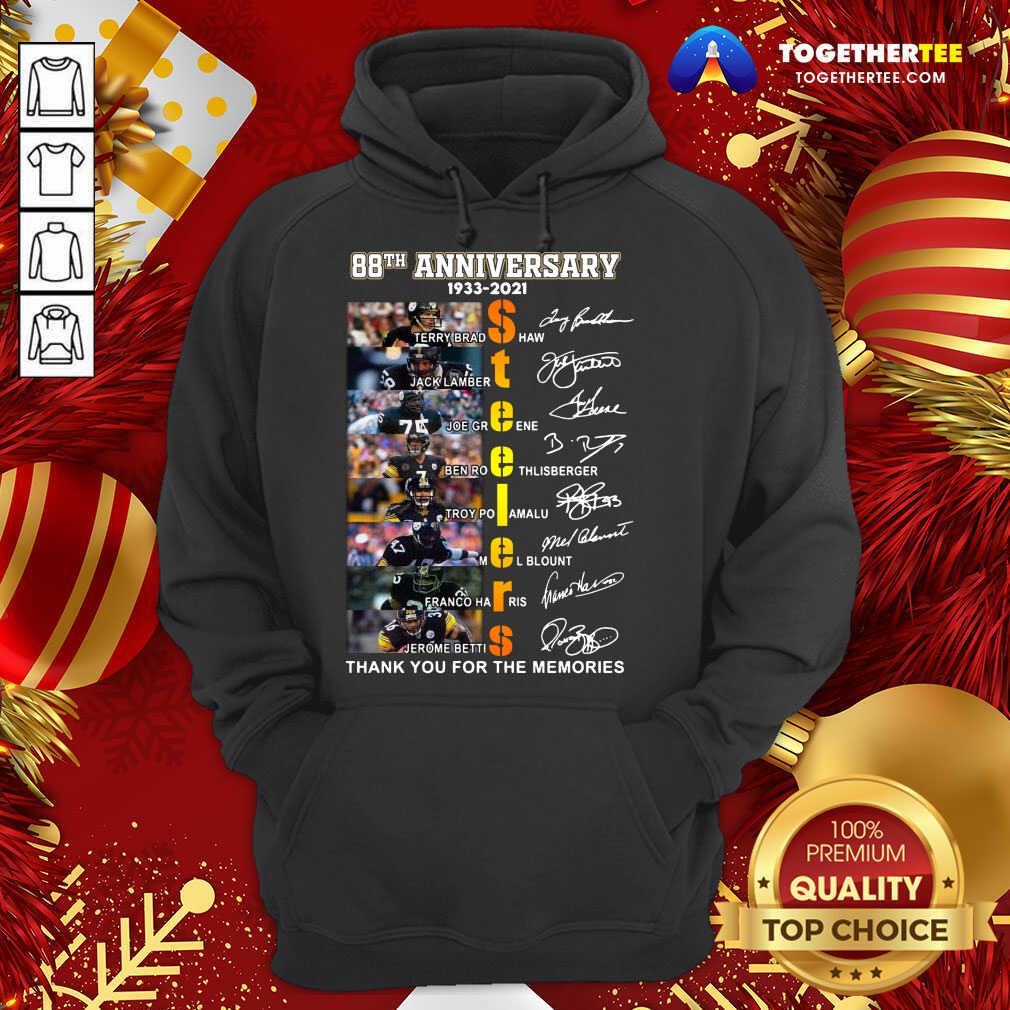 Good 88th Anniversary 1933 2021 Pittsburgh Steelers Thank You For The Memories Signatures Shirt - Image 5