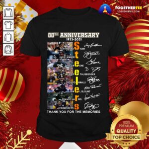 Good 88th Anniversary 1933 2021 Pittsburgh Steelers Thank You For The Memories Signatures Shirt