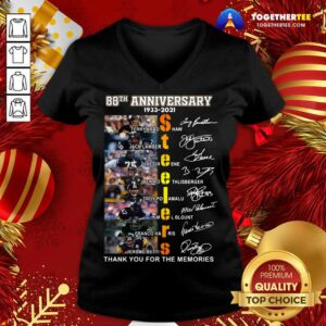 Alternative view of Good 88th Anniversary 1933 2021 Pittsburgh Steelers Thank You For The Memories Signatures Shirt