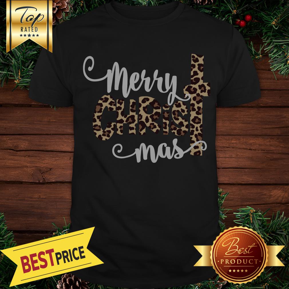 Merry Christmas Leopard Print Shirt