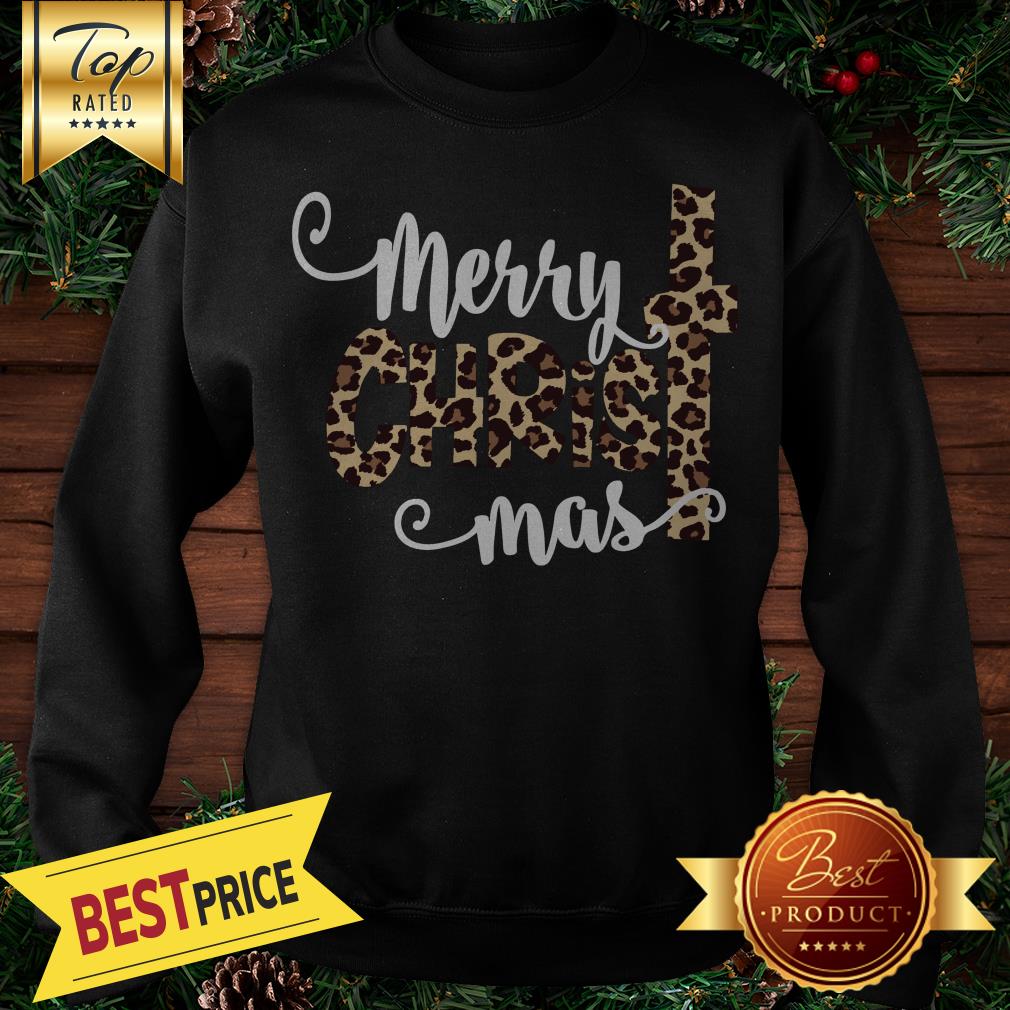 Merry Christmas Leopard Print Shirt - Image 4